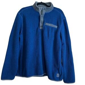 G. H. Bass & Co Blue Men's L Arctic Terrain Polar Fleece Snap Mockneck